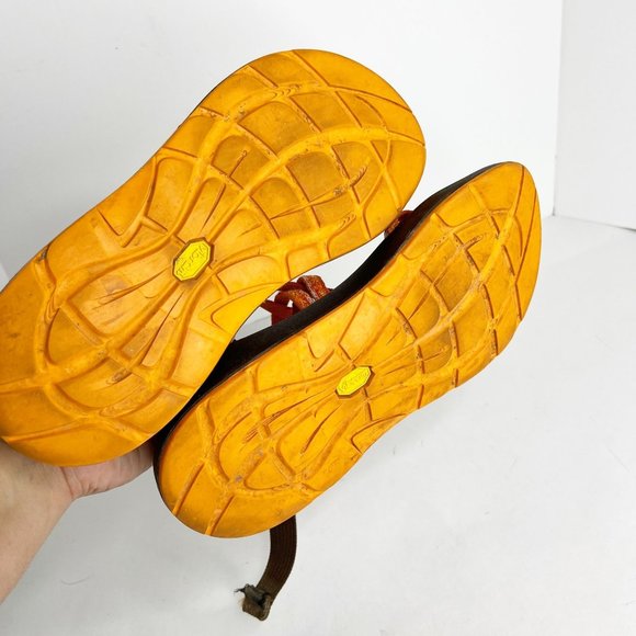 Chaco ZX/2 Classic Sandals Sz 8 Women's Orange Stripe Outdoor River Shoes - Picture 9 of 9